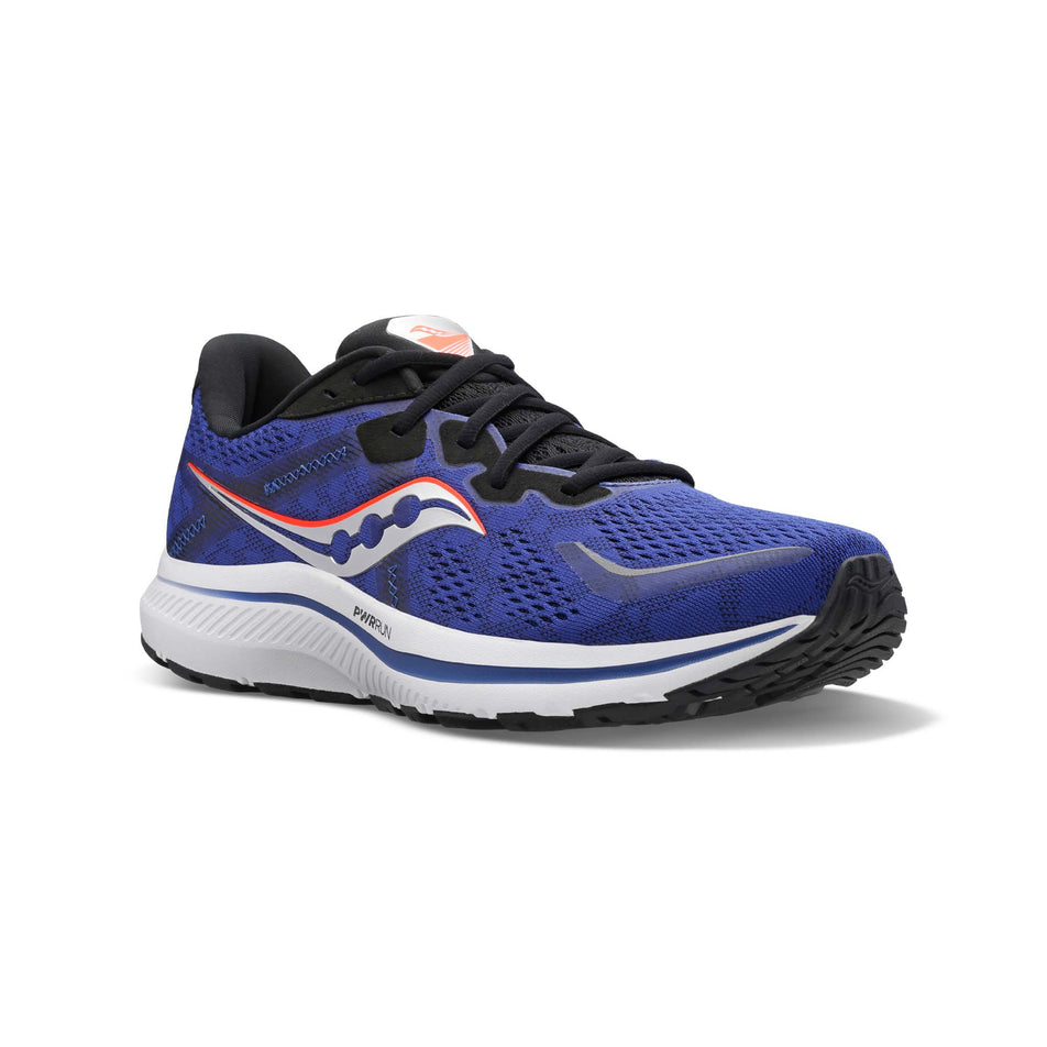 Anterior angled view of men's saucony omni 20 running shoes (7239040303266)