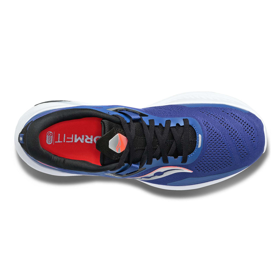 Upper view of men's saucony guide 15 running shoes (7271772127394)