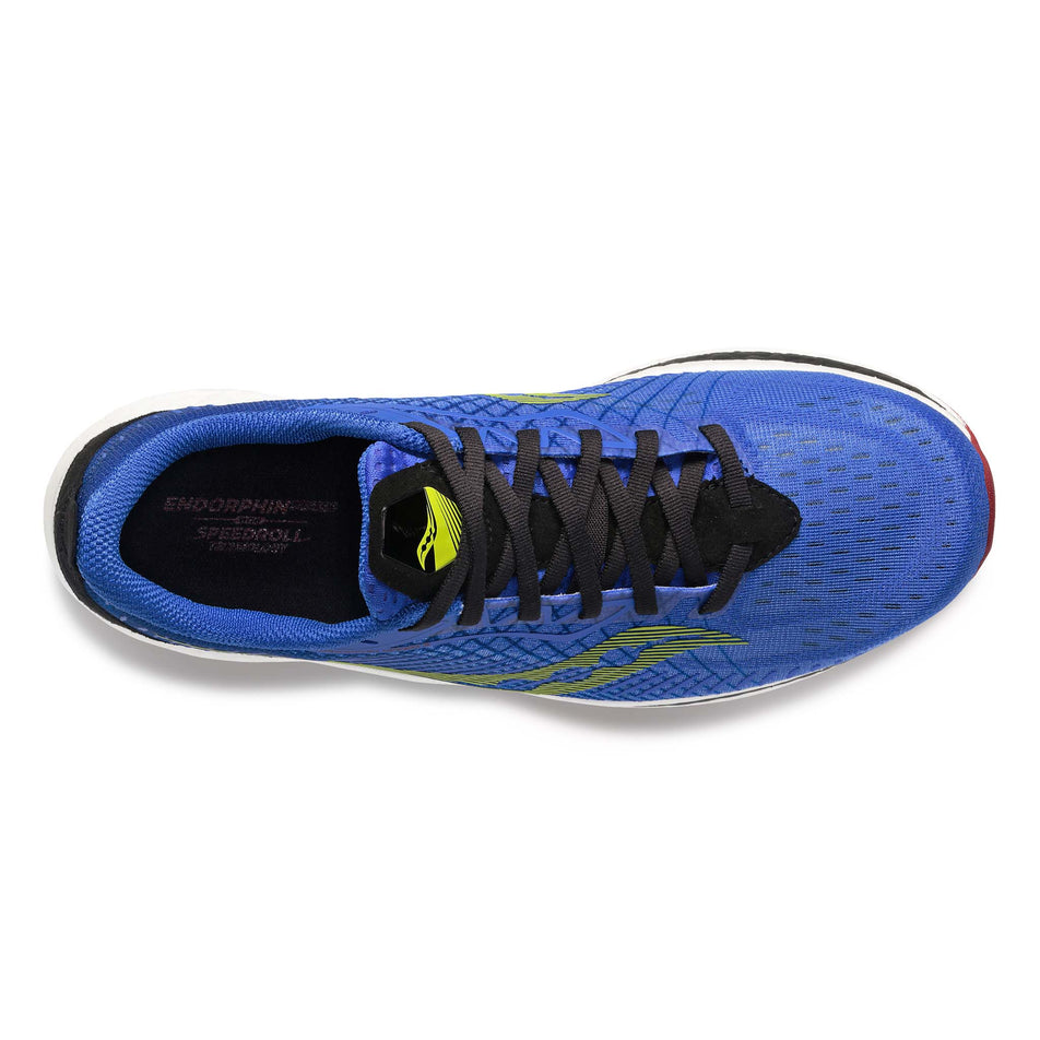Upper view of men's saucony endorphin speed 2 running shoes (7271797784738)
