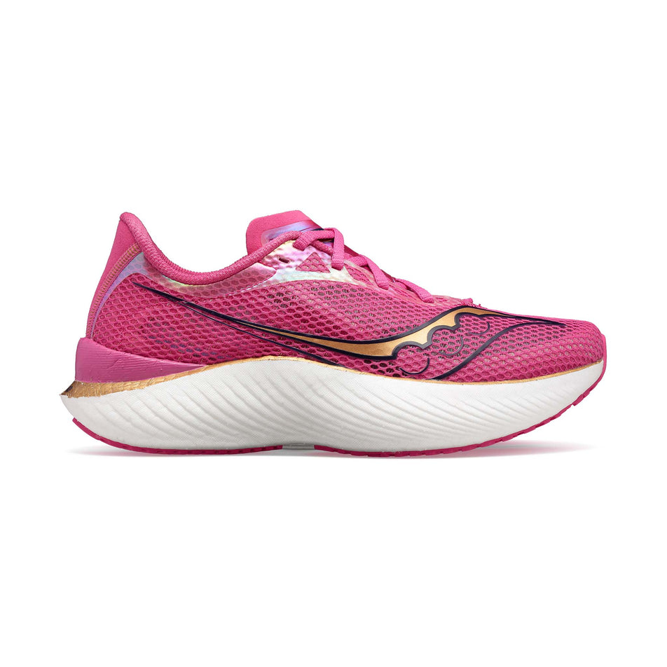 Lateral view of men's saucony endorphin pro 3 running shoes (7511124082850)
