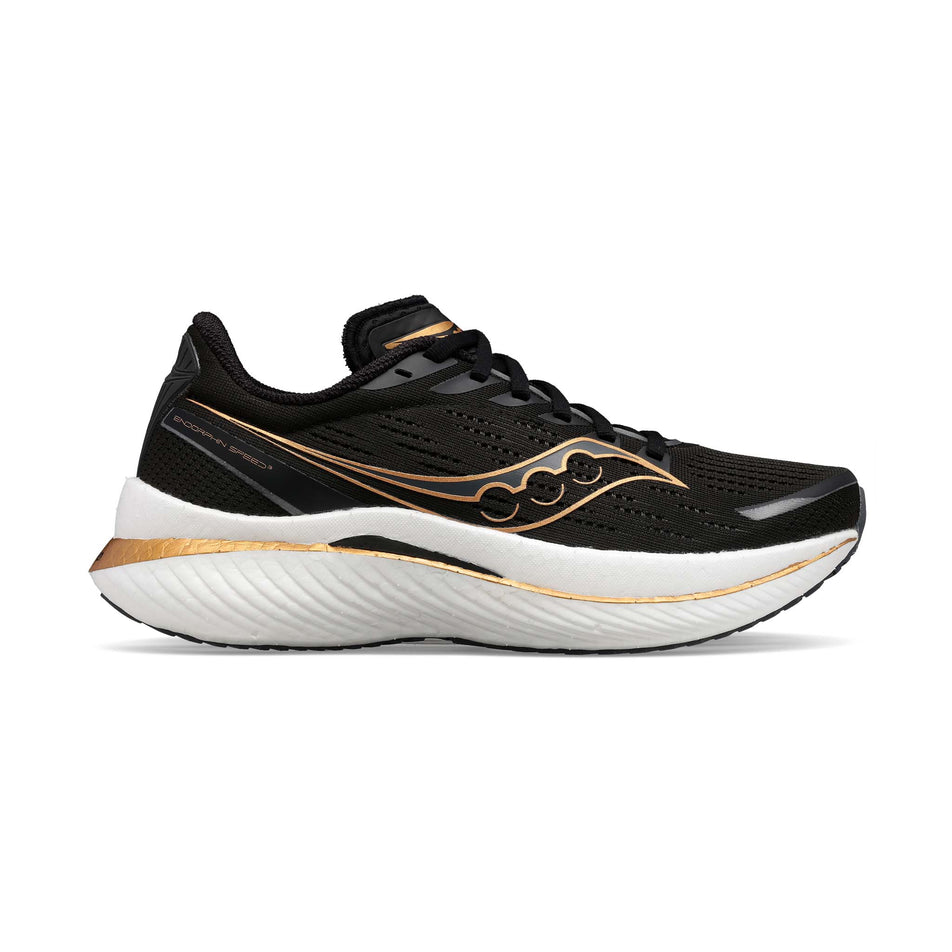 Lateral view of men's saucony endorphin speed 3 running shoes (7528269775010)
