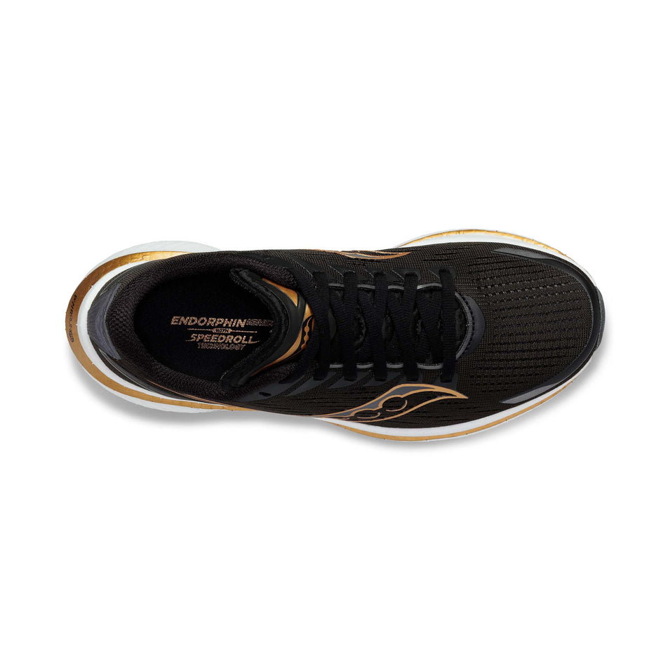 Upper view of men's saucony endorphin speed 3 running shoes (7528269775010)