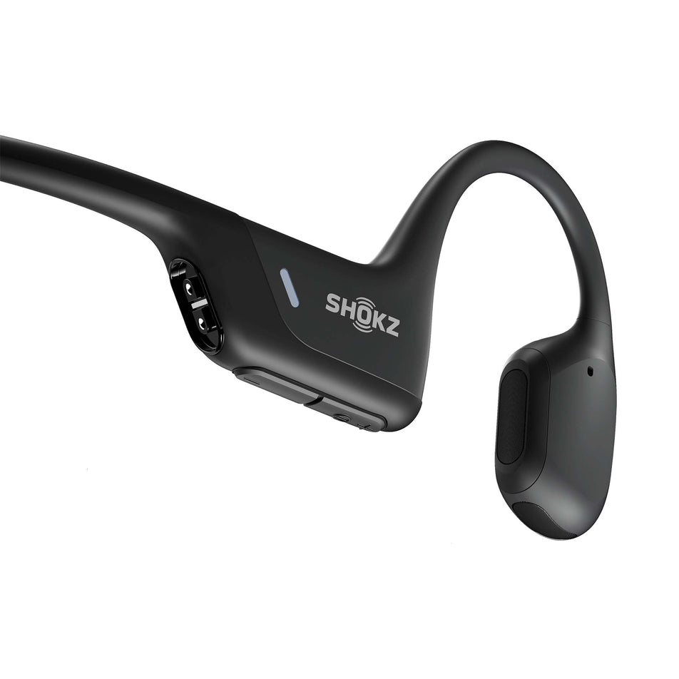 Button view of unisex shokz openrun pro wireless bone conduction headphones (7424774504610)