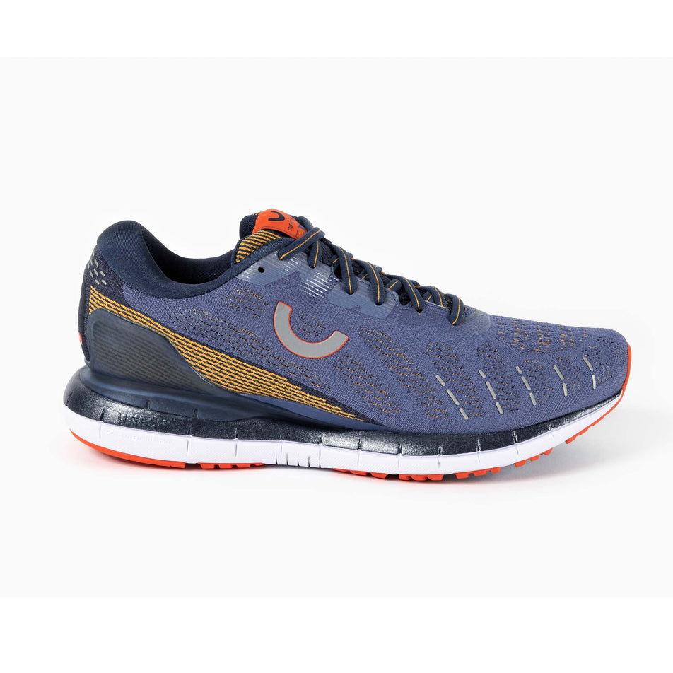 Lateral view of men's true motion aion next gen running shoes in blue (7511090954402)