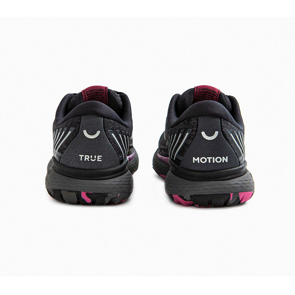 Pair posterior view of True Motion Women's U-Tech Nevos Elements Running Shoes in black (7704180359330)
