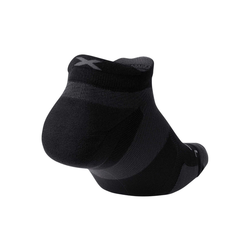 Back view of the medial side of the left sock from a pair of 2XU Unisex Vectr Light Cushion No Show Socks (7757200851106)