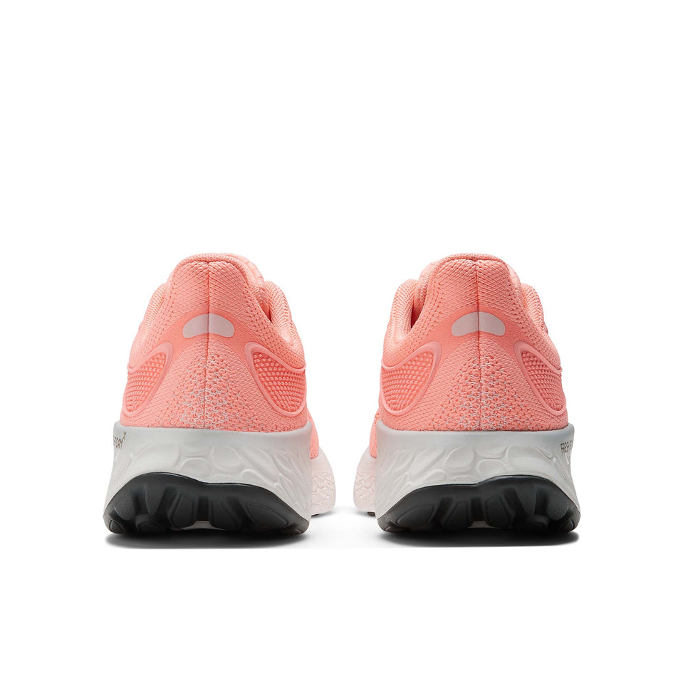 Pair posterior view of New Balance Women's Fresh Foam 1080v12 Running Shoes in pink. (7725351272610)