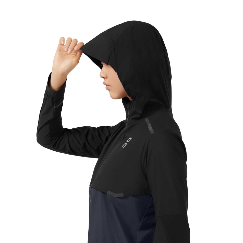 Side Hood View of Women's On Weather Jacket (6910381883554)
