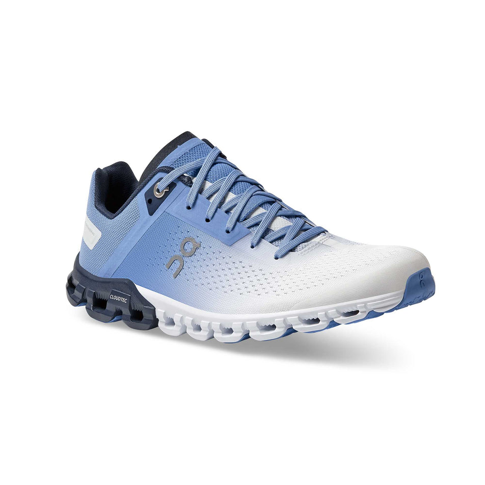 Lateral angled view of women's on cloudflow running shoes (6888503115938)