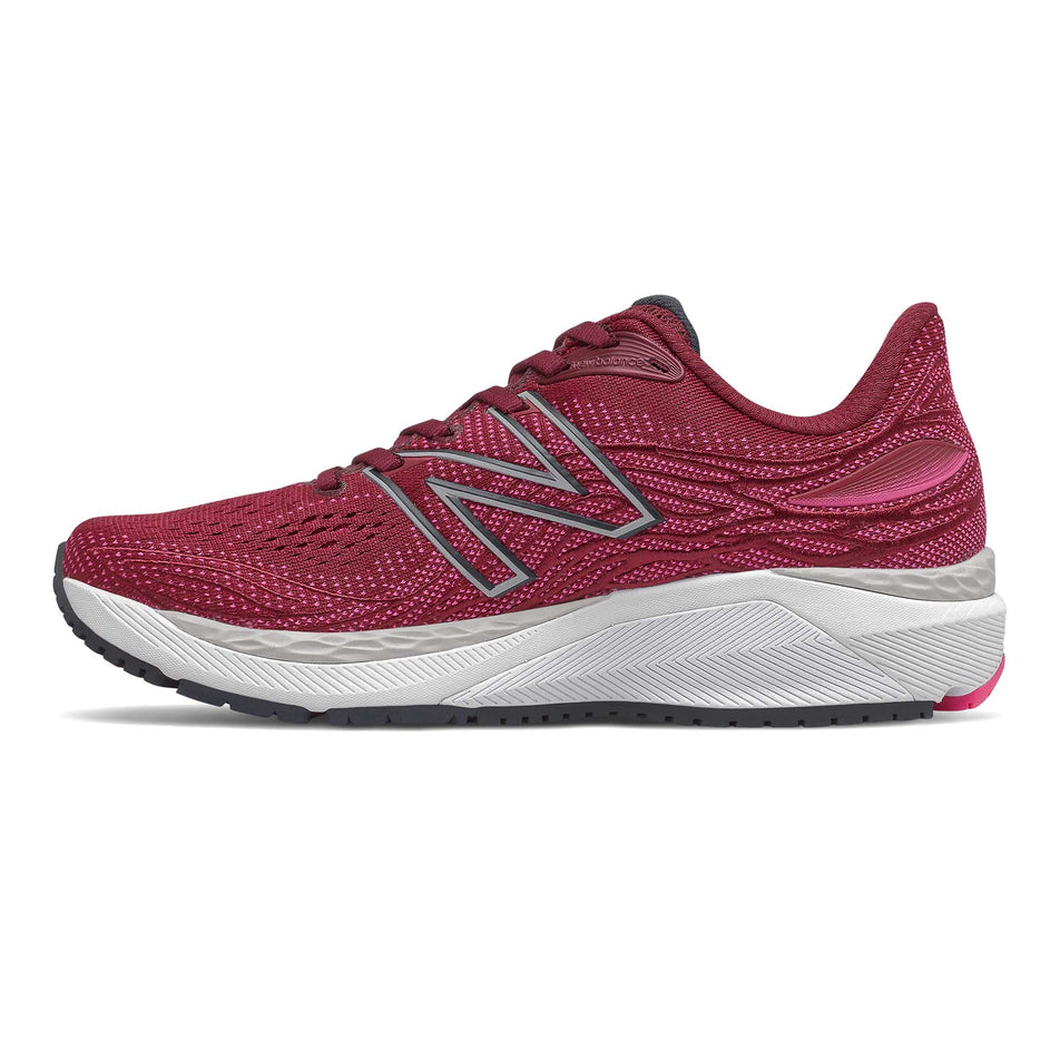 Medial view of the right shoe from a pair of women's New Balance Fresh Foam 860v12 Running Shoes (7416979226786)
