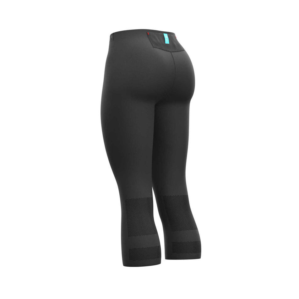 Back angled view of women's compressport trail under control pirate 3/4 length tights (7051944493218)