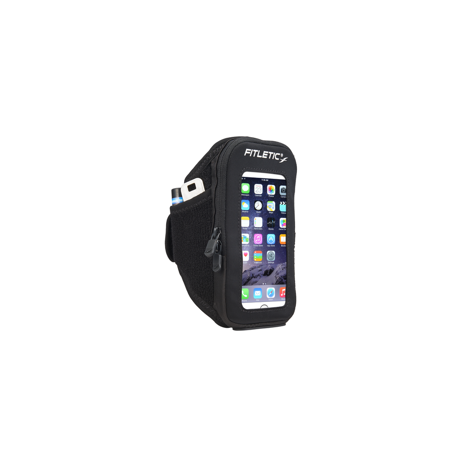 Side pocket view of unisex fitletic forte running arm band (7108657938594)