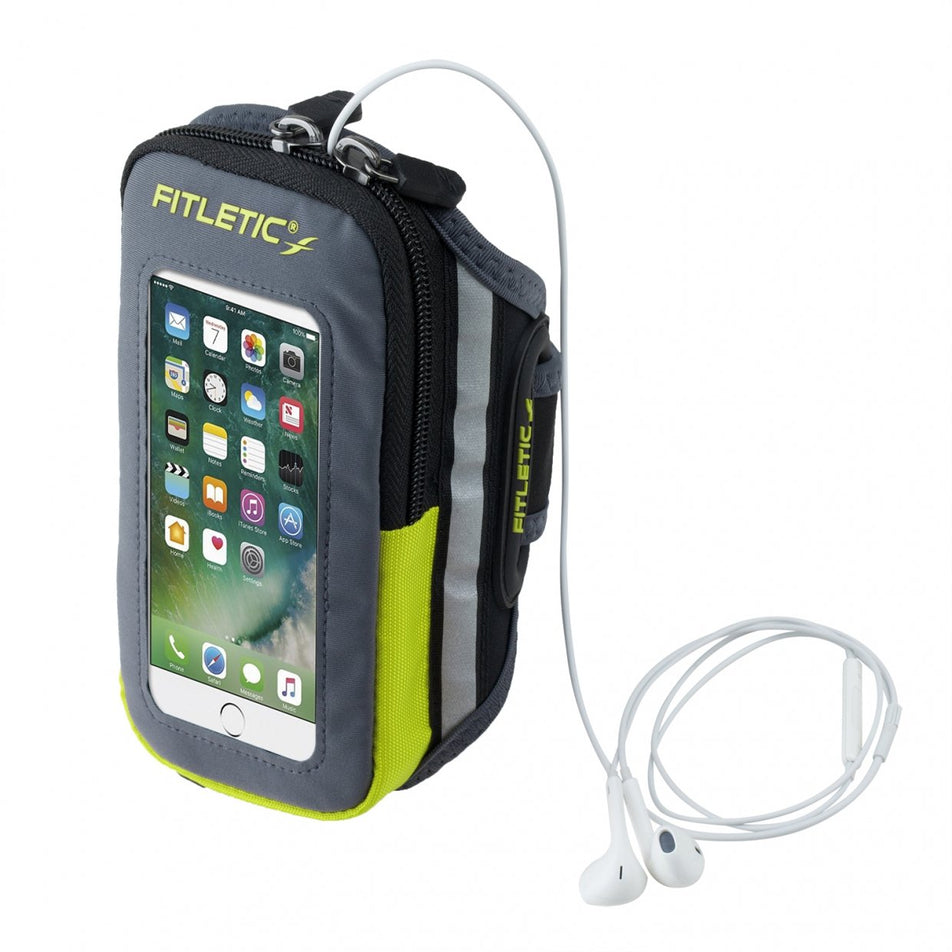 Top earphone view of unisex fitletic forte running arm band (7108576542882)