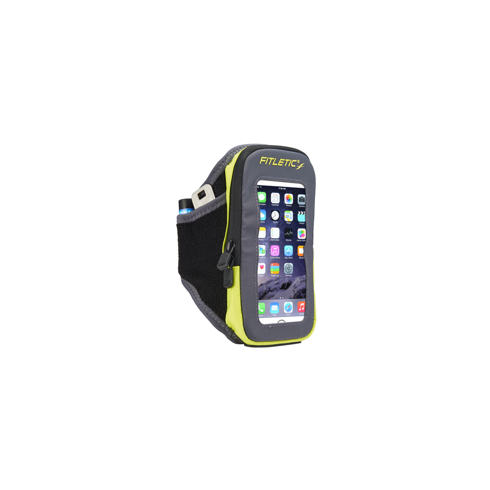 Side pocket view of unisex fitletic forte running arm band (7108576542882)