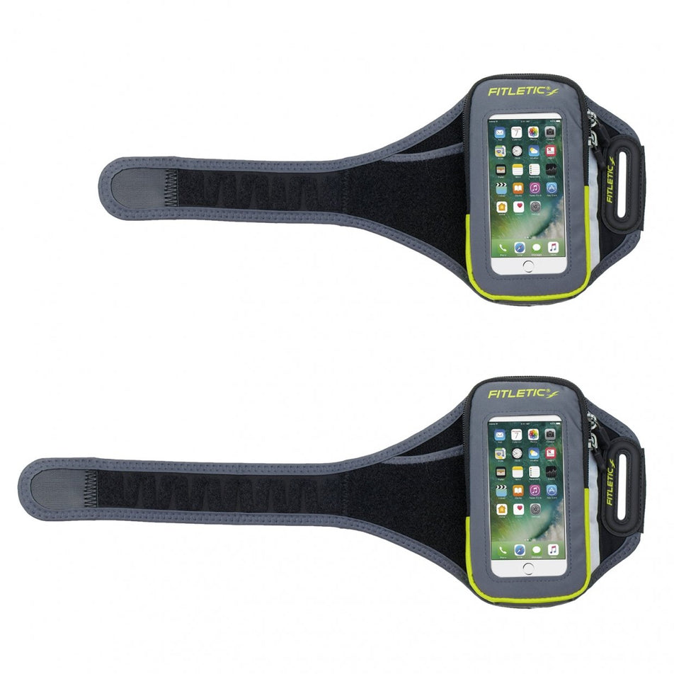 Stretched view of unisex fitletic forte running arm band (7108576542882)