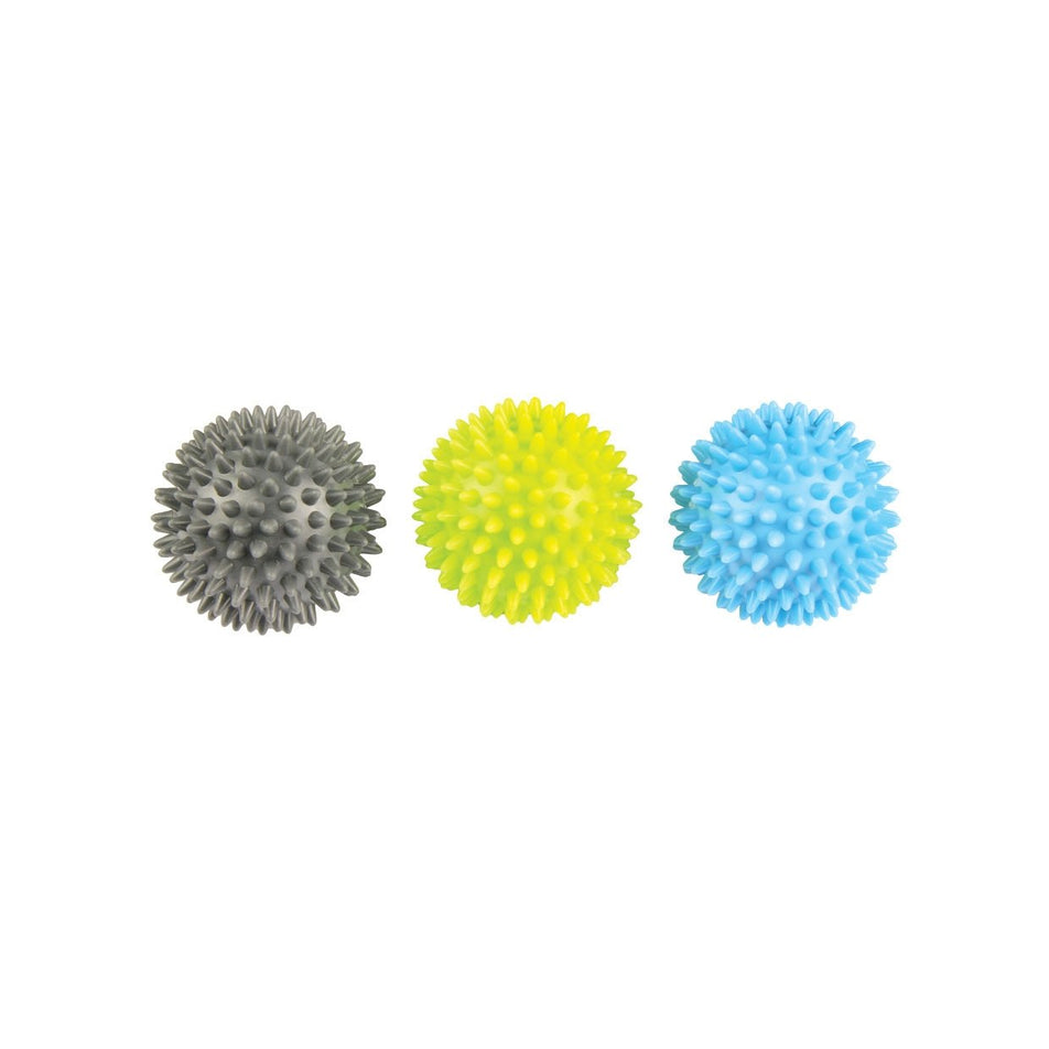 Front view of fitness-mad spiky massage ball - set of 3 (7076999463074)