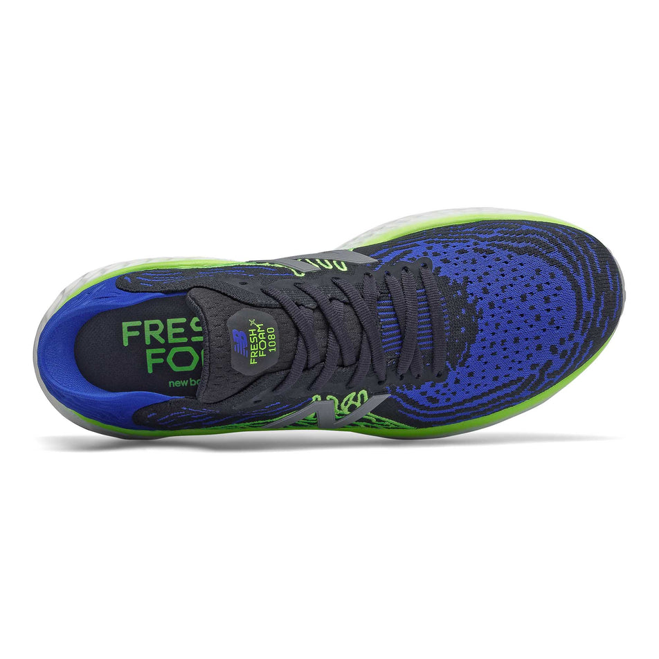 Upper view of men's new balance fresh foam 1080v10 running shoes (7025175986338)