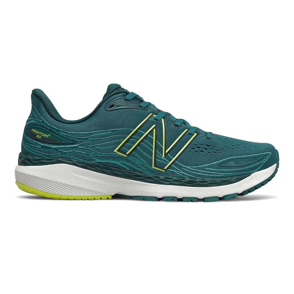Lateral view of men's new balance fresh foam 860v12 running shoes (6888077033634)
