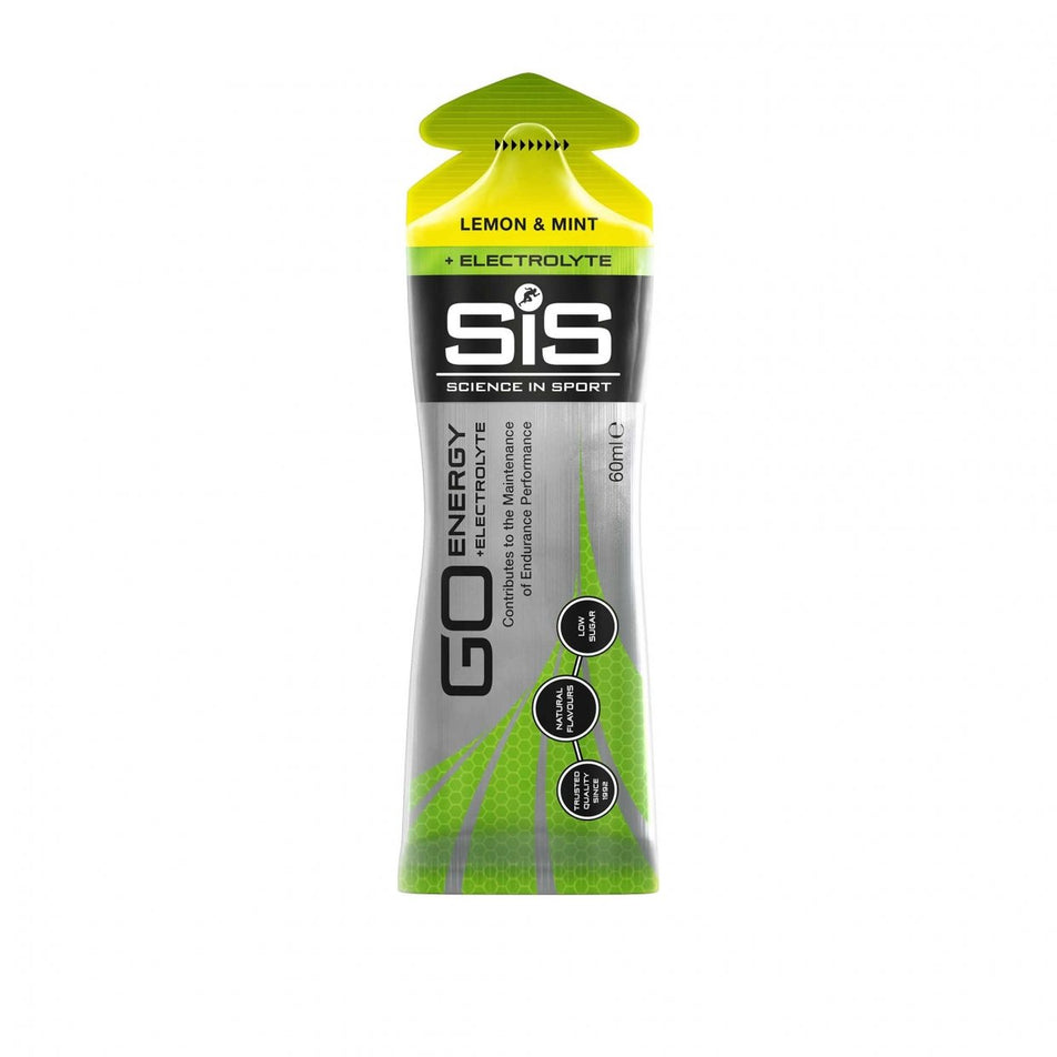 Front view of sis science in sport go isotonic gel + electrolytes (7074467184802)