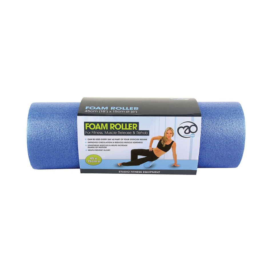 Front view of fitness-mad foam roller half length (7076968169634)