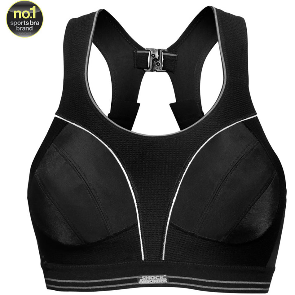 Front view of women's shock absorber ultimate run sports bra (7064917344418)