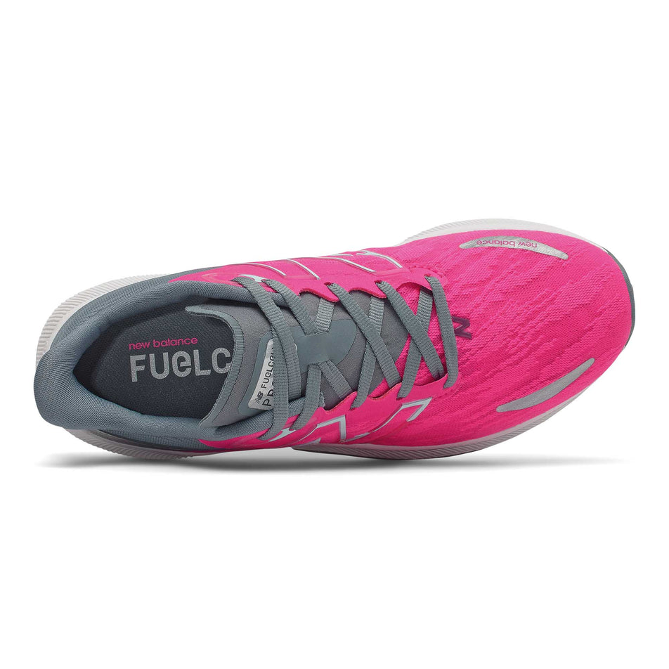 Upper view of women's new balance fuelcell propel v3 running shoes (6888138735778)